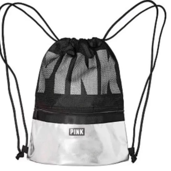 PINK Victoria Secret Draw String Backpack - Picture 2 of 2